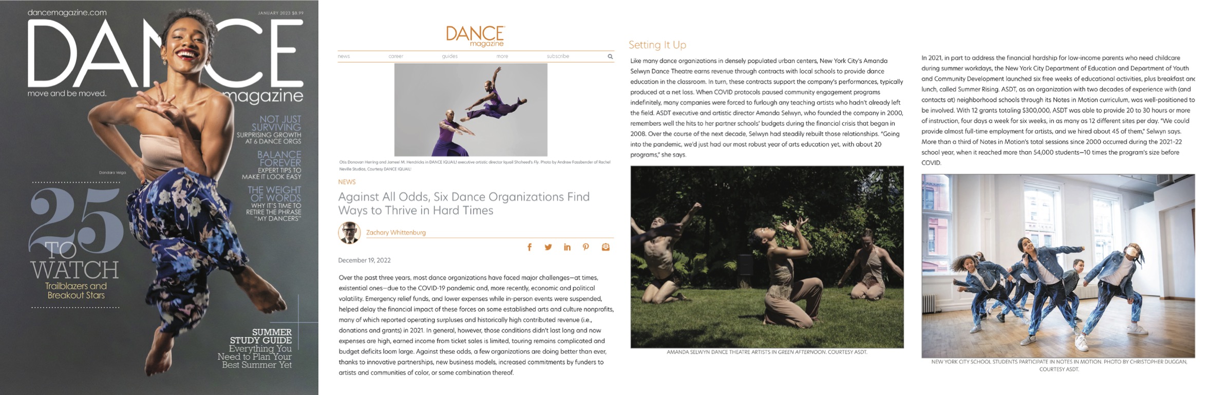 Company Updates - Amanda Selwyn Dance Theatre